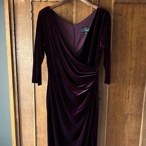 Burgundy evening gown